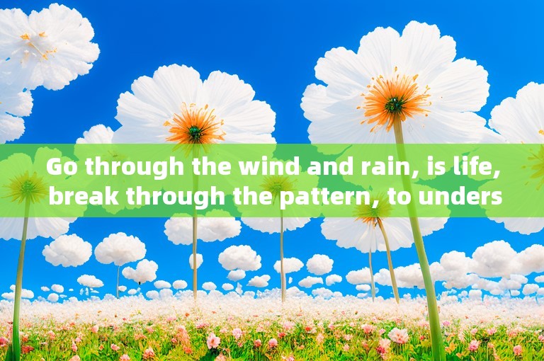 Go through the wind and rain, is life, break through the pattern, to understand life