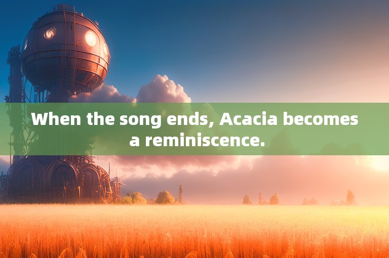 When the song ends, Acacia becomes a reminiscence.