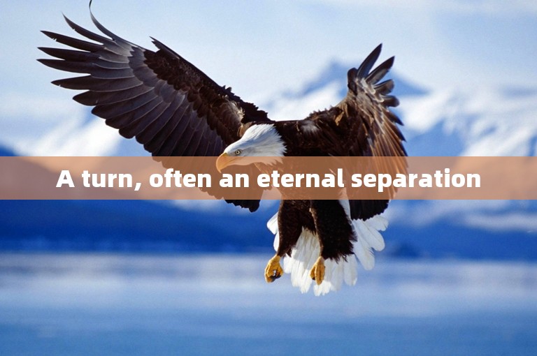 A turn, often an eternal separation
