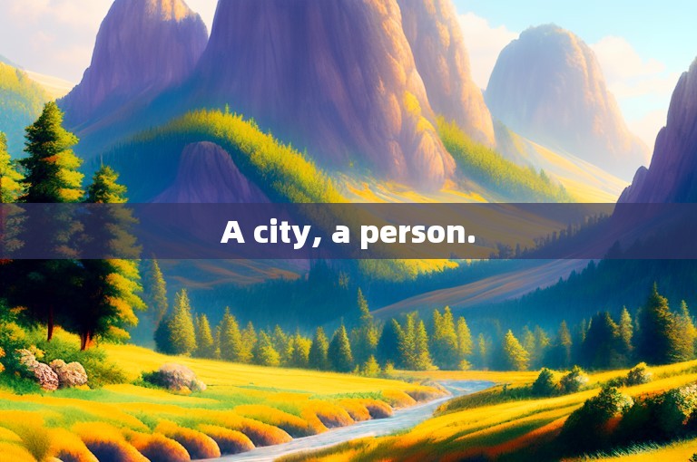 A city, a person.