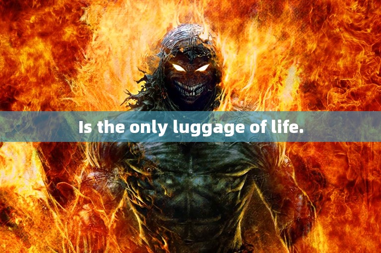 Is the only luggage of life.